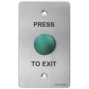 Exit Button Stainless Steel - Press to Exit Mushroom