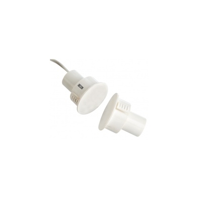 RECESSED STEEL DOOR REED SWITCH WHT 25MM