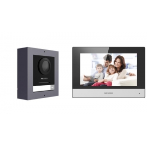 IP VIDEO INTERCOM KIT FOR VILLA OR HOUSE ONLY ONE CALL BUTTON 1XDS-KD8003-IME1/SURFACE 1XDS-KH6320-WTE1 1X 4 P