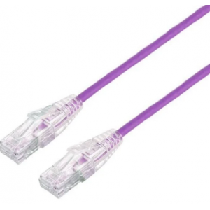 ULTRA THIN 3.8MM CAT6A UTP PATCH CABLE 1M PURPLE