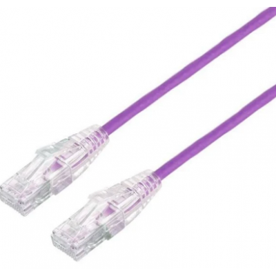 ULTRA THIN 3.8MM CAT6A UTP PATCH CABLE 1M PURPLE