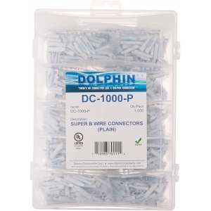 DOLPHIN SUPER B CONNECTOR PLASTIC WHT FOR DRY AREAS BOX 1000 PKT
