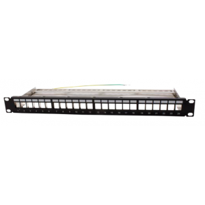 24 PORT UNLOADED SHIELDED KEYSTONE PATCH PANEL