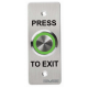 NEMESIS EVAQ SERIES PUSH BUTTON SILVER ILLUMINATED RING ON FLAT SLIM/ MULLION STAINLESS STEEL PLATE WITH "PRES