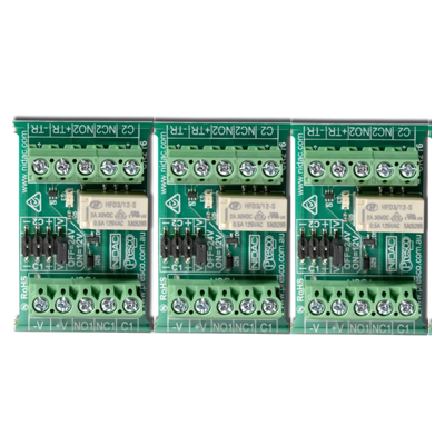 FORGE CONTROL RELAY STRIP OF 3 DPDT 12-24V