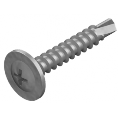 BUTTON HEAD DRILL POINT SCREW C3 GALVANISED 8G X 25MM-200 PACK