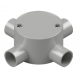 JUNCTION BOX SHALLOW PVC 25MM 4 WAY GREY