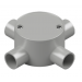 JUNCTION BOX SHALLOW PVC 25MM 4 WAY GREY