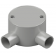 JUNCTION BOX SHALLOW PVC 25MM 2W ANG GRY