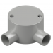 JUNCTION BOX SHALLOW PVC 25MM 2W ANG GRY