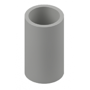 COUPLING PLAIN/SCREW PVC 20MM GREY