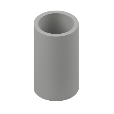 COUPLING PLAIN/SCREW PVC 20MM GREY