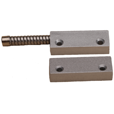 TANE HARDWIRED ROLLER DOOR REED SWITCH SILVER DETECTION GAP 30MM 1x N/O OUTPUT (DRY) METAL SURFACE MOUNT
