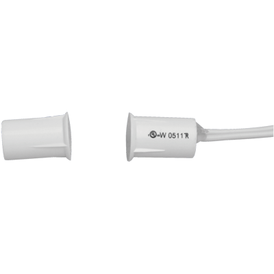 TANE HARDWIRED REED SWITCH WHITE DETECTION GAP 12.5MM 1x N/C OUTPUT (DRY) PLASTIC RECESSED MOUNT 9.5MM HOLE CU