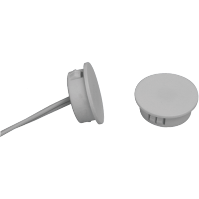TANE HARDWIRED REED SWITCH WHITE DETECTION GAP 8MM 1x N/C OUTPUT (DRY) PLASTIC RECESSED MOUNT 15MM HOLE CUTOUT