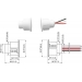 TANE HARDWIRED REED SWITCH WHITE DETECTION GAP 28MM 1x SPDT OUTPUT PLASTIC RECESSED MOUNT 19.05MM HOLE CUTOUT