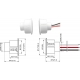TANE HARDWIRED REED SWITCH WHITE DETECTION GAP 28MM 1x SPDT OUTPUT PLASTIC RECESSED MOUNT 25MM HOLE CUTOUT