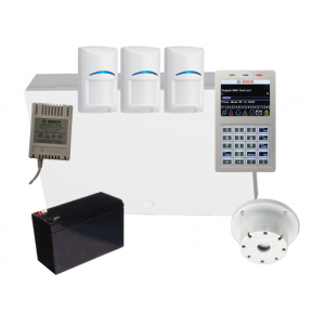 SOLUTION 6000 KIT WITH 3 QUAD PIR (BOSISC-BPQ2-W12) + SMART KEYPAD + INTERNAL SIREN + SIREN POWER SUPPLY + 12V