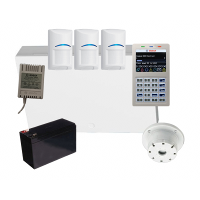 SOLUTION 6000 KIT WITH 3 QUAD PIR (BOSISC-BPQ2-W12) + SMART KEYPAD + INTERNAL SIREN + SIREN POWER SUPPLY + 12V