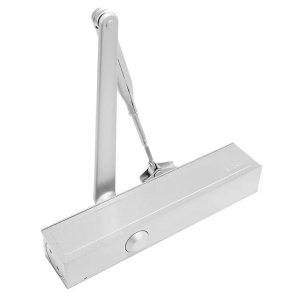 BRITON 1130 SERIES MECHANICAL HYDRAULIC DOOR CLOSER SILVER SURFACE MOUNTED 4H FIRE RATING WITH ADJUSTABLE STRE