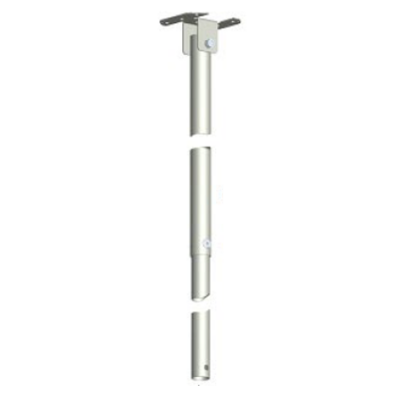 TELESCOPIC DROPPER POLE MOUNTING BARCKET SUITS DOME WHITE ALUMINIUM 1500-2900 (MM) ADJUSTABLE