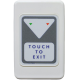 PROX-REX PUSH BUTTON WHITE PLASTIC ENCLOSURE PLASTIC PLATE STD WITH "TOUCH TO EXIT" ENGRAVED IN BLUE SPDT 9-16