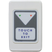 PROX-REX PUSH BUTTON WHITE PLASTIC ENCLOSURE PLASTIC PLATE STD WITH "TOUCH TO EXIT" ENGRAVED IN BLUE SPDT 9-16