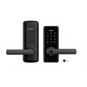 SCHLAGE EDGE SERIES ELECTRIC WIRELESS DOOR LOCK WITH KEYPAD 60-70MM BACKSET BLACK LED KEY OVERRIDE SURFACE MOU