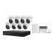 HILOOK CCTV AND ALARM BUNDLE: 8XIPC-T361H-MU, 1X NVR-108MH-C/8P/4TB, 1X HA-ALARM-KIT1
