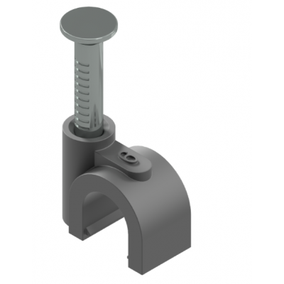 CABLE CLIPS ROUND 6.0MM BLACK 100/BX