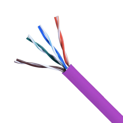CAT5E UTP 4P/24AWG SOLID, PVC PURPLE