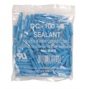 DOLPHIN SUPER B CONNECTOR WITH UNDERGROUND GEL PLASTIC BLUE FOR WET AREAS PACK OF 100