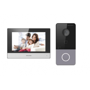 HIKVISION 2ND GEN IP INTERCOM KIT, 1 TO 1 VILLA, WI-FI, PLASTIC, SURFACE MOUNT