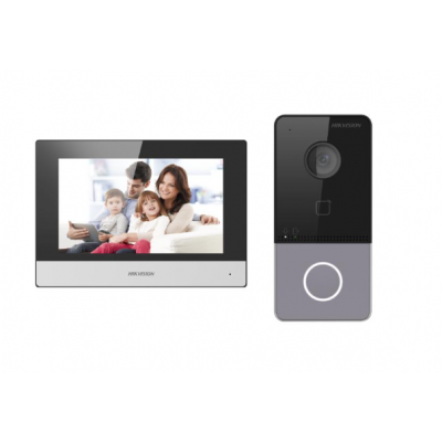 HIKVISION 2ND GEN IP INTERCOM KIT, 1 TO 1 VILLA, WI-FI, PLASTIC, SURFACE MOUNT
