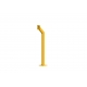 SEC DESIGN CO 1.17M CURVED NECK BOLLARD DURAGAL MILD STEEL POWERED COATED YELLOW BASE PLATE 182X182 (MM) FACE