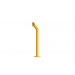 SEC DESIGN CO 1.17M CURVED NECK BOLLARD DURAGAL MILD STEEL POWERED COATED YELLOW BASE PLATE 182X182 (MM) FACE