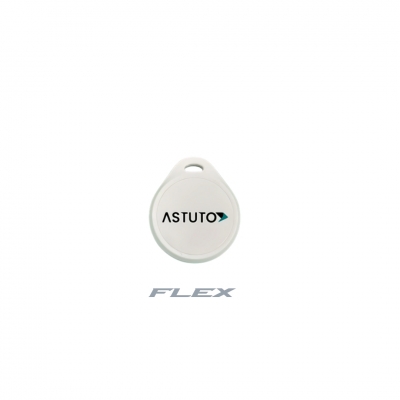 ASTUTO FLEX PREPROGRAMMED TAG ENCRYPTED WHITE COMPATIBLE WITH ALL ASTUTO FLEX READERS 13.56MHZ 42.1Hx36.1Wx6.3