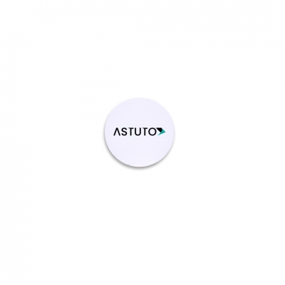 ASTUTO HIGH LEVEL ENCRYPTED 25MM ADHESIVE DISC COMPATIBLE WITH ALL ASTUTO READERS 13.56MHZ 25DIAx1D (MM) *LIFE