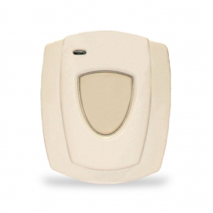 INOVONICS SINGLE-BUTTON WATER-RESISTANT PENDANT TRANSMITTER WHITE
