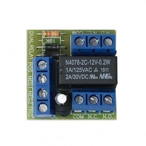 CTXKE01-002-A DUAL RELAY BOARD 12VDC/16VAC ON-BOARD BLACK/GREEN