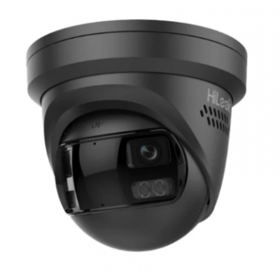 HILOOK IPC-T289PH-MU/SL 4K 180° IP CAMERA TURRET 2MM MIC IR/WHITE 30M IP67 POE UPTO 512GB SSD BLACK