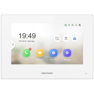 HIKVISION DS-KH6320-LE1-B/WHITE 7 INCH IP INDOOR INTERCOM MONITOR POE WHITE
