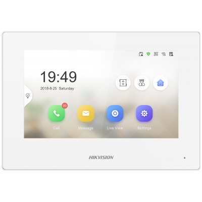 HIKVISION DS-KH6320-LE1-B/WHITE 7 INCH IP INDOOR INTERCOM MONITOR POE WHITE