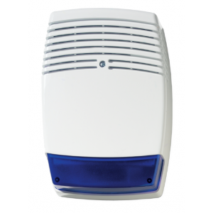 ARITECH AS614 SELF-ACTIVATING OUTDOOR SIREN WITH BLUE BEACON 120DB STEEL INNER COVER 300HX210WX87D (MM) WHITE