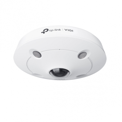 TP-LINK VIGI S655I INSIGHT 5MP IP CAMERA FISHEYE 1.44MM MIC IR 10M IP67 IK10 POE+ UPTO 512GB SSD 12VDC WHITE