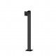 SECURITY DESIGN CO SEQ1 SINGLE READER/INTERCOM BOLLARD DURAGAL POST EPOXY PRIMED POLYESTER POWDER TOP COAT BLA