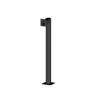 SECURITY DESIGN CO SEQ1 SINGLE READER/INTERCOM BOLLARD DURAGAL POST EPOXY PRIMED POLYESTER POWDER TOP COAT BLA