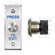 PBT-020-4 ROUND PUSH BUTTON SLIM/MULLION STAINLESS STEEL PRESS TO EXIT DPDT MOMENTARY 115Hx43Wx32D (MM) SILVER