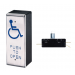 PBT-030 ELBOW ROCKER PUSH BUTTON SLIM/MULLION STAINLESS STEEL PUSH TO OPEN WHEELCHAIR ICON SPDT MOMENTARY SILV