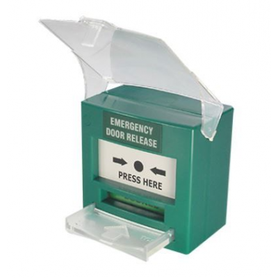 SMART CP-32G RESETTABLE EMERGENCY DOOR RELEASE BREAK GLASS 1X DPDT SURFACE MOUNT 12/24VDC 91Hx87Wx53D (MM) GRE